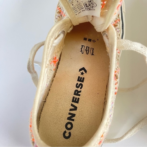 CONVERSE Chuck Taylor All Star Low Boho Crochet Limited Edition 568278C Size 8 - Picture 13 of 13